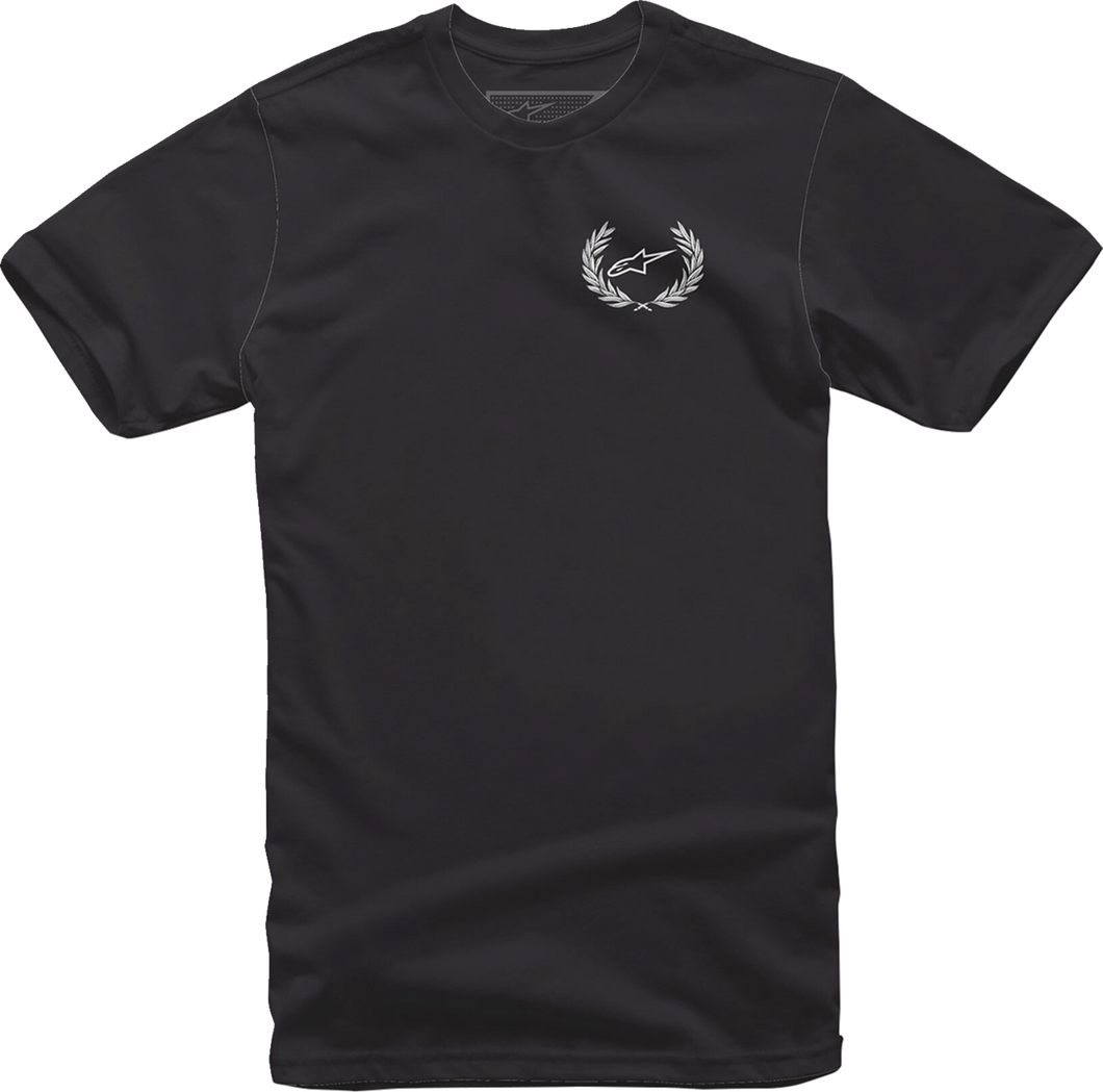 Wreath T-Shirt - Black - Medium - Lutzka's Garage