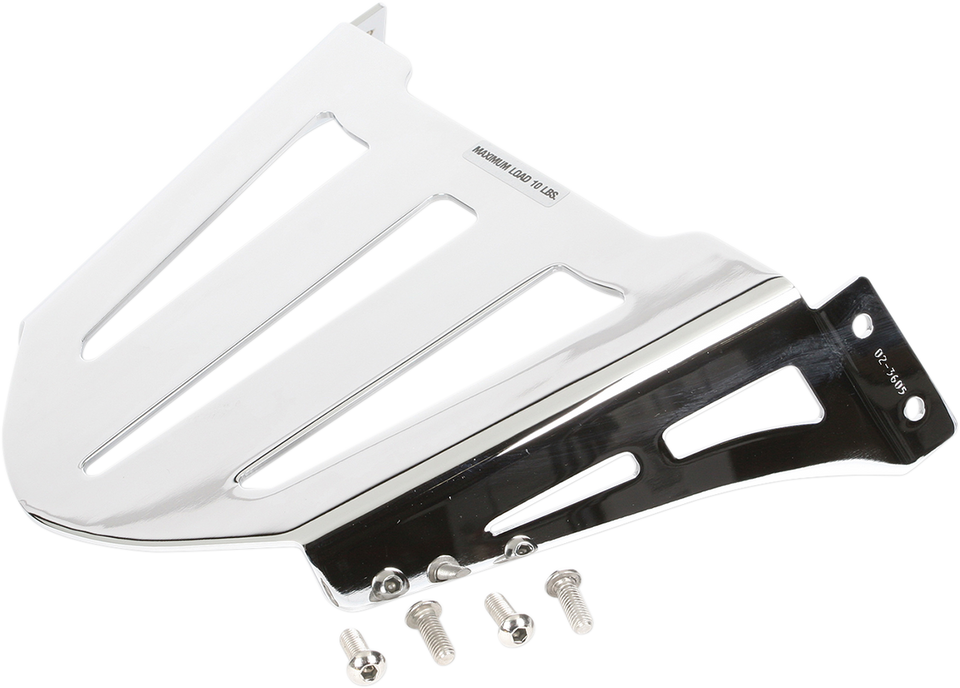 Sissy Bar Luggage Rack - Chrome - Laser-cut - Lutzka's Garage