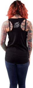 Womens Dark Widow Razor Back Tank Top - Black - 1XL - Lutzka's Garage