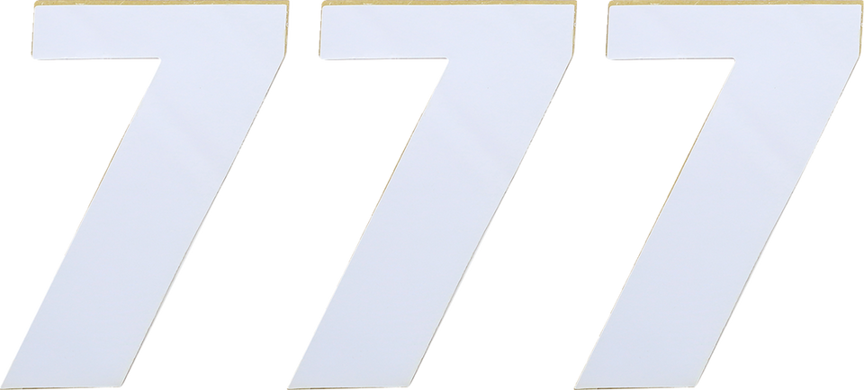 Race Number 7 - White - 4.5" - Lutzka's Garage