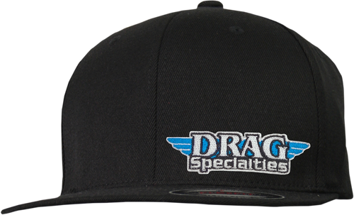 Drag Specialties Flat Bill Hat - Black - Lutzka's Garage