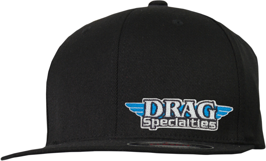 Drag Specialties Flat Bill Hat - Black - Lutzka's Garage