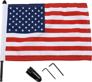 Flag Mount - Pinnacle Luggage Rack - 13" Pole - 10" X 15" Flag