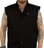 FTW Skull Printed Sleeveless Button Down Shirt - Black - Medium - Lutzka's Garage