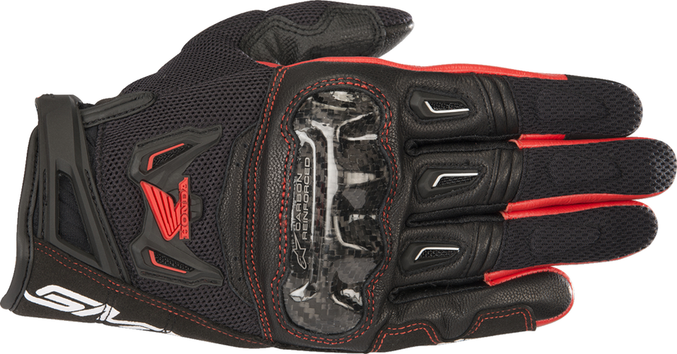 Honda SMX-2 Air Carbon V2 Gloves - Black/Red - Small - Lutzka's Garage