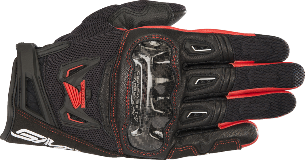 Honda SMX-2 Air Carbon V2 Gloves - Black/Red - Small - Lutzka's Garage