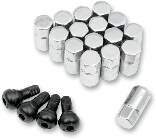 Lug Nut - 12 mm x 1.25 - Chrome - Flat - 16 Pack - Lutzka's Garage