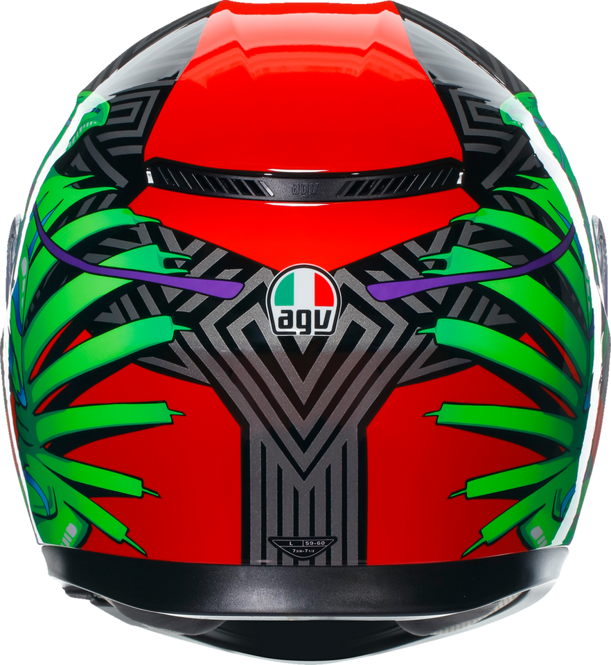 K3 Helmet - Kamaleon - Black/Red/Green - Medium - Lutzka's Garage