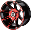 Wheel - 387X - Rear - Anodized Red/Black - 12x8 - 4/110 - 4+4