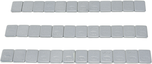 Wheel Weights - Rectangle - Adhesive Stick-On - Silver - 36 Pack - Lutzka's Garage