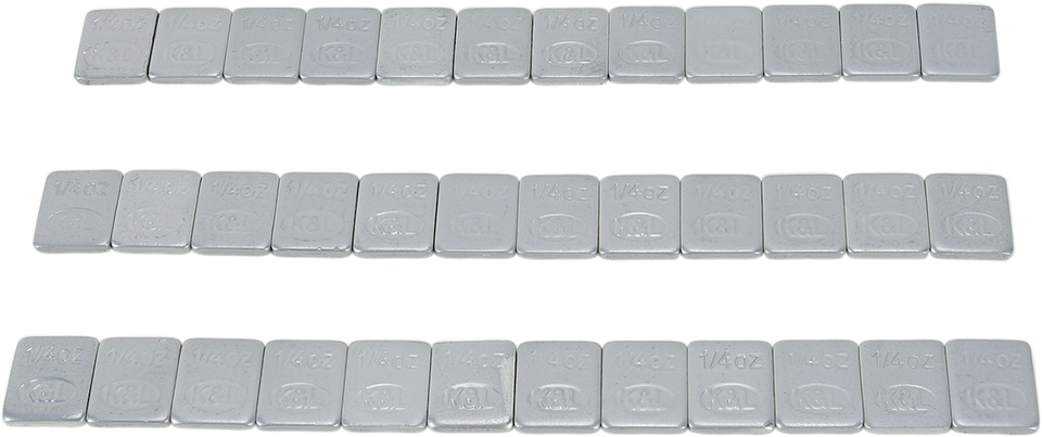 Wheel Weights - Rectangle - Adhesive Stick-On - Silver - 36 Pack - Lutzka's Garage