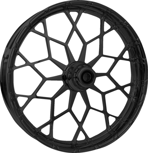 Wheel - Phenom - Front - Single Disc/with ABS - Black - 21x3.5 - FLH - Lutzka's Garage