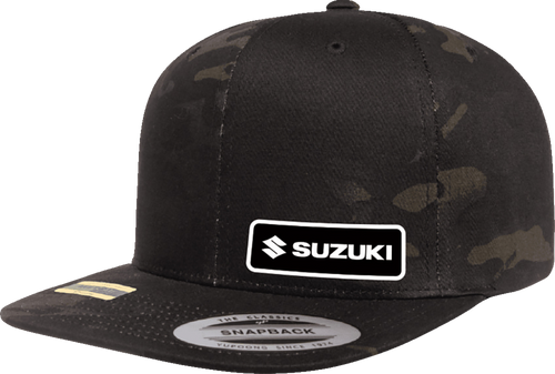 Suzuki Snapback Hat - Camo Black - Lutzka's Garage