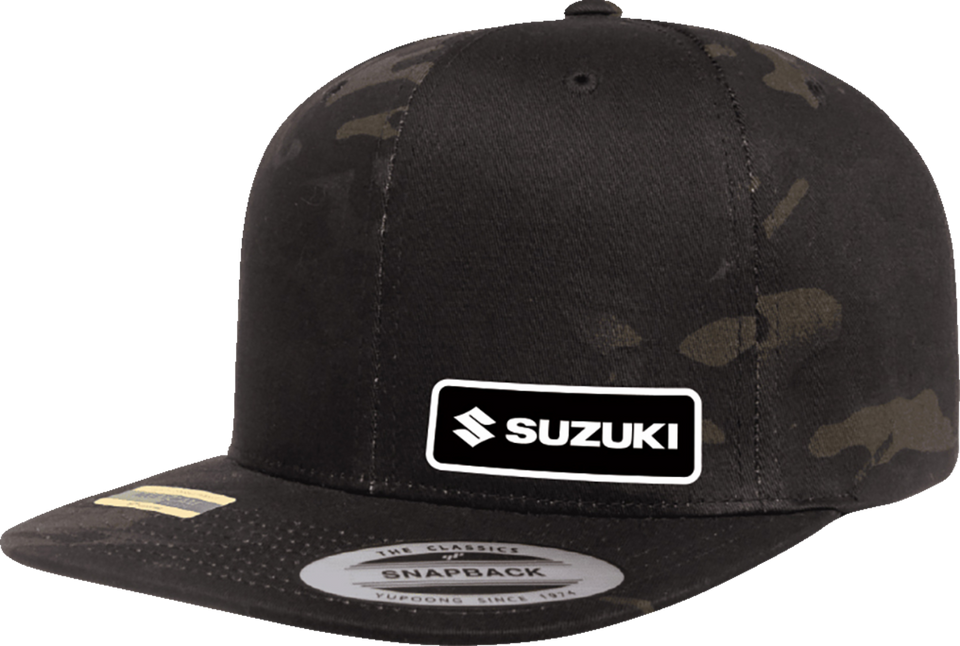 Suzuki Snapback Hat - Camo Black - Lutzka's Garage