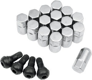 Lug Nut - 3/8"-24 - Chrome - Tapered - 16 Pack - Lutzka's Garage