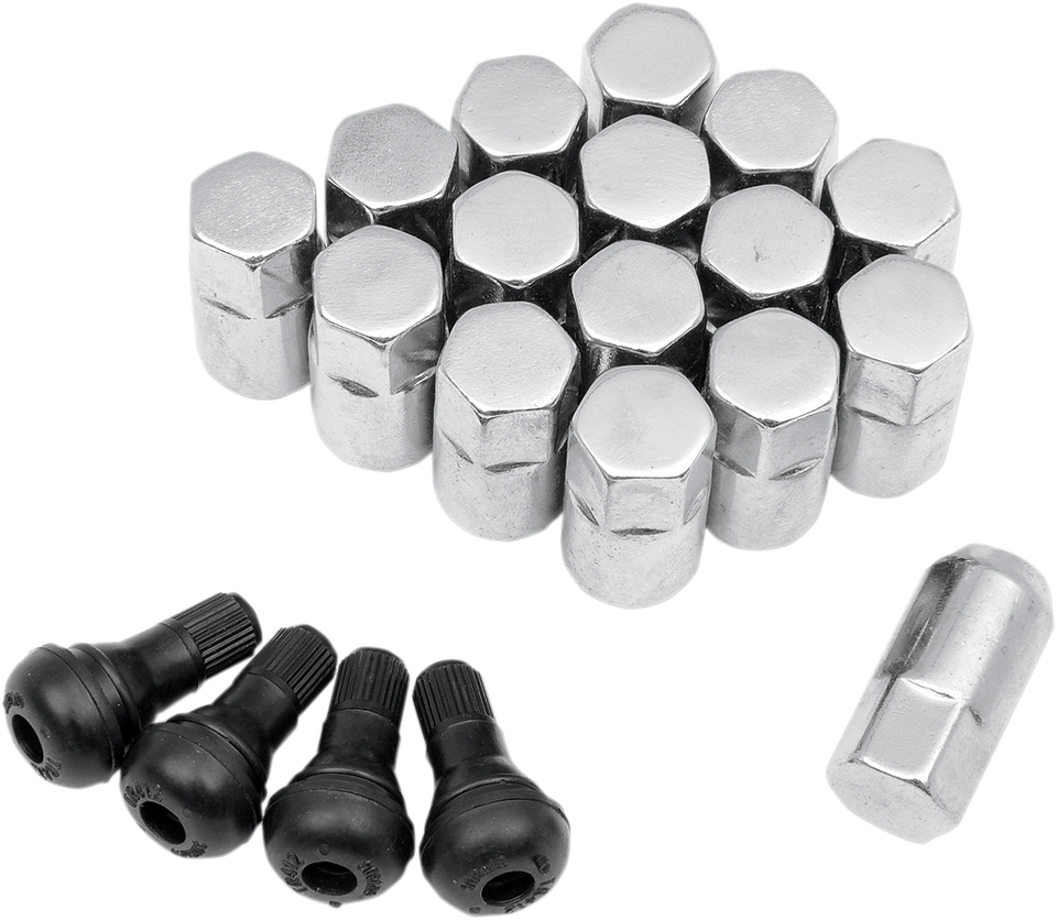 Lug Nut - 3/8"-24 - Chrome - Tapered - 16 Pack - Lutzka's Garage