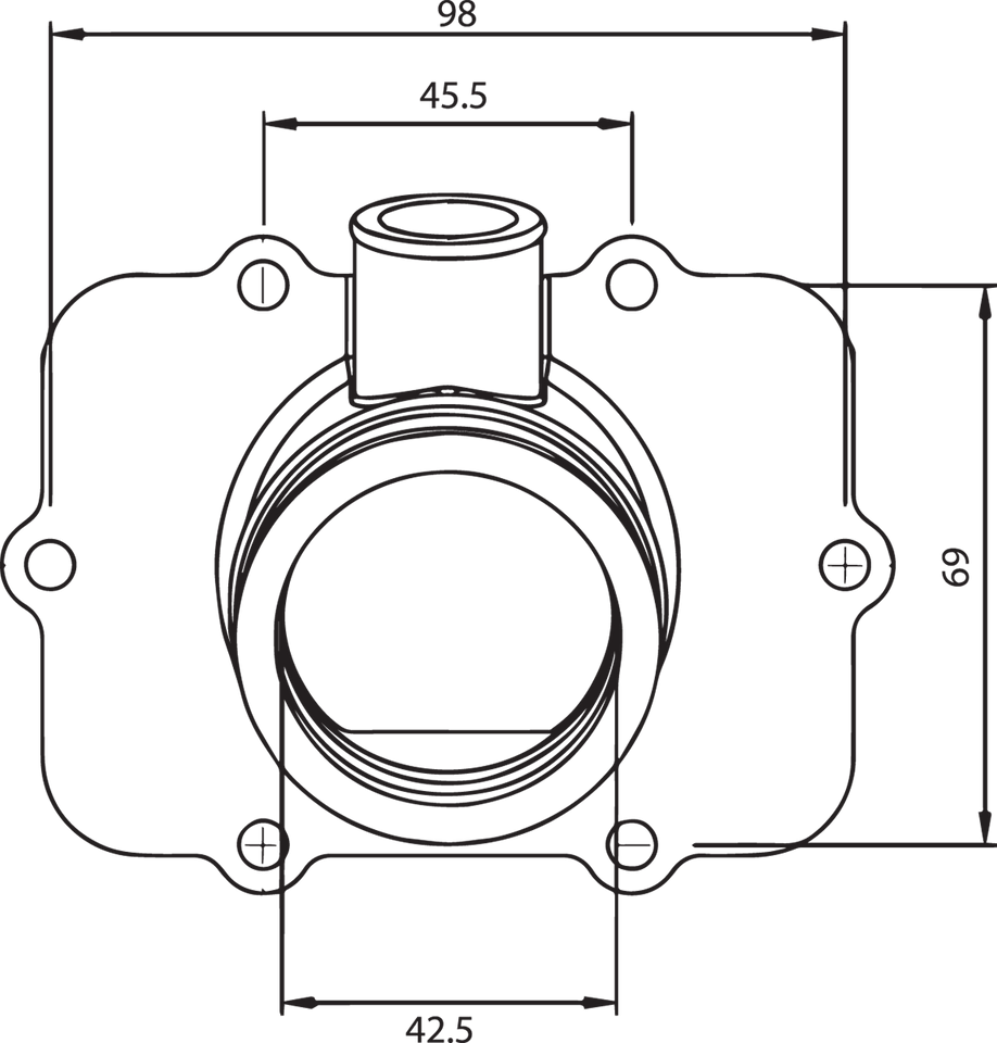 Carburetor Mounting Flange - Ski-Doo