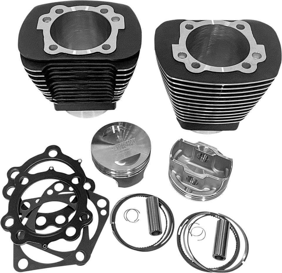 Cylinder Kit - 109" - Black with Highlighted Fins