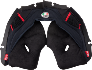 Pista GP RR Cheek Pads - Black/Red - MS - Lutzka's Garage