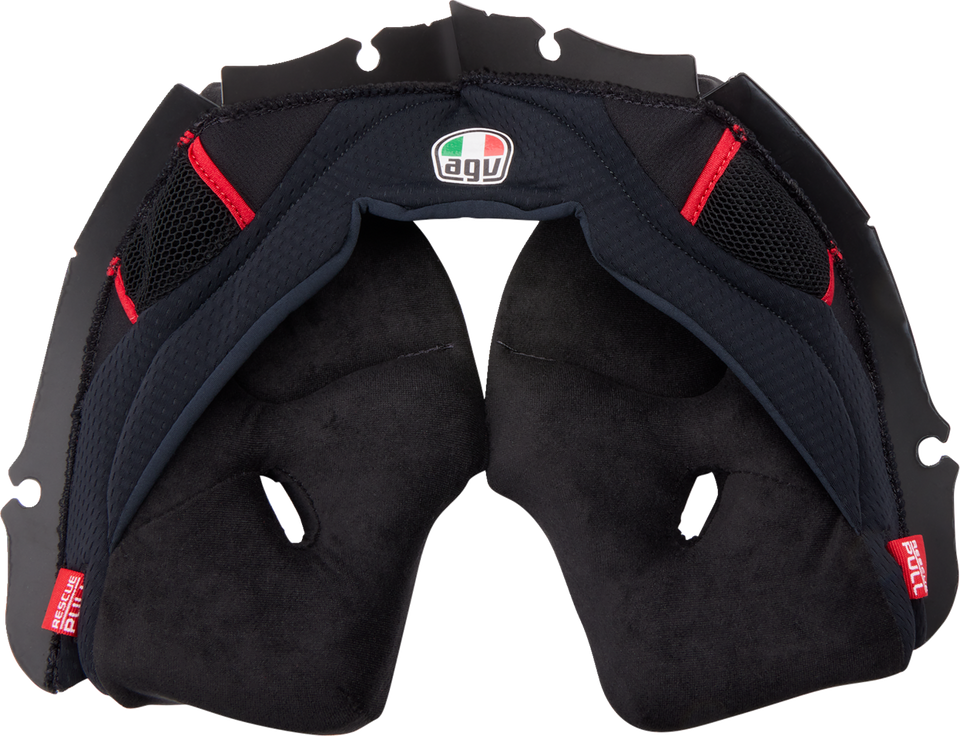 Pista GP RR Cheek Pads - Black/Red - MS - Lutzka's Garage