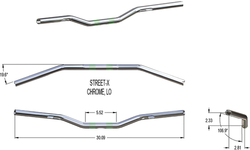 Handlebar - Low Bend - Chrome - Lutzka's Garage