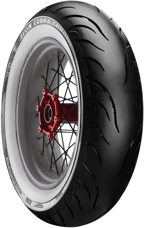 Tire - Cobra Chrome AV92 - Rear - 180/65B16 - Wide Whitewall - 81H