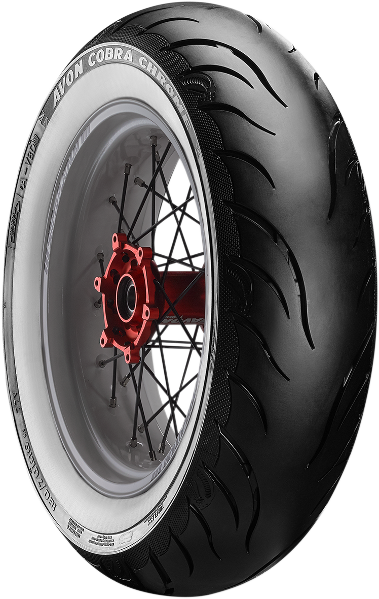 Tire - Cobra Chrome AV92 - Rear - MT90B16 - Wide Whitewall - 74H