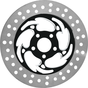 Brake Rotor - Left Front - Savage Eclipse - Chrome and Black