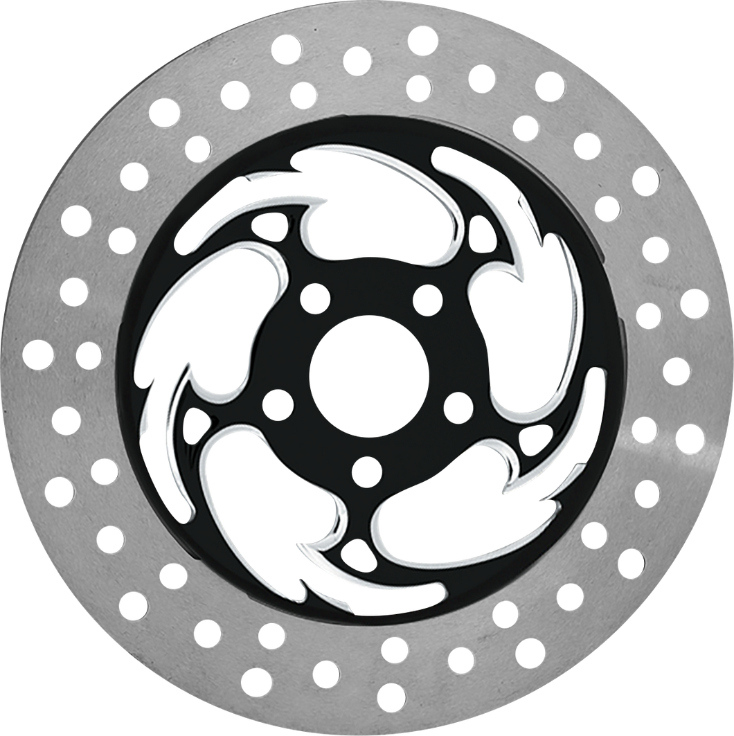 Brake Rotor - Left Front - Savage Eclipse - Chrome and Black