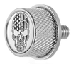 Seat Mounting Knob - Stainless Steel - Skull - Contrast Cut - Lutzka's Garage