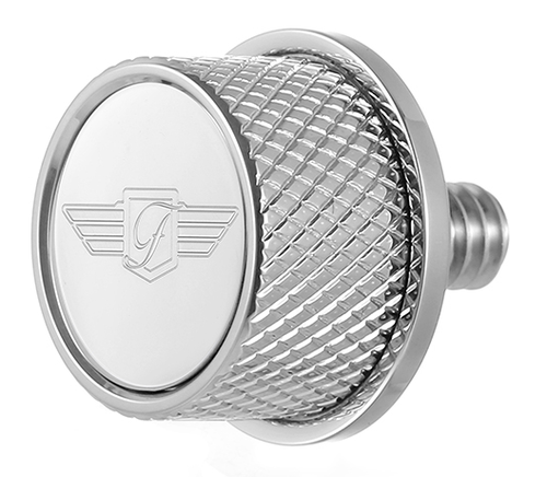 Seat Mounting Knob - Stainless Steel - Logo - Lutzka's Garage