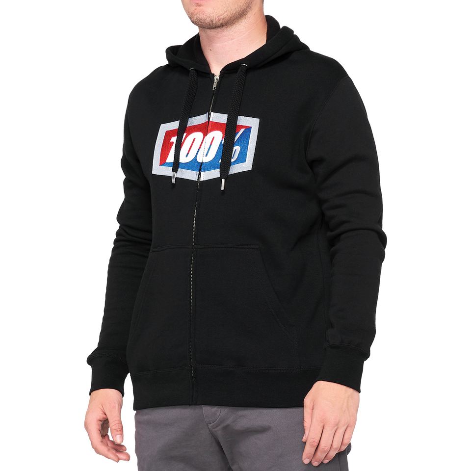 Official Fleece Zip-Up Hoodie - Black - Medium - Lutzka's Garage