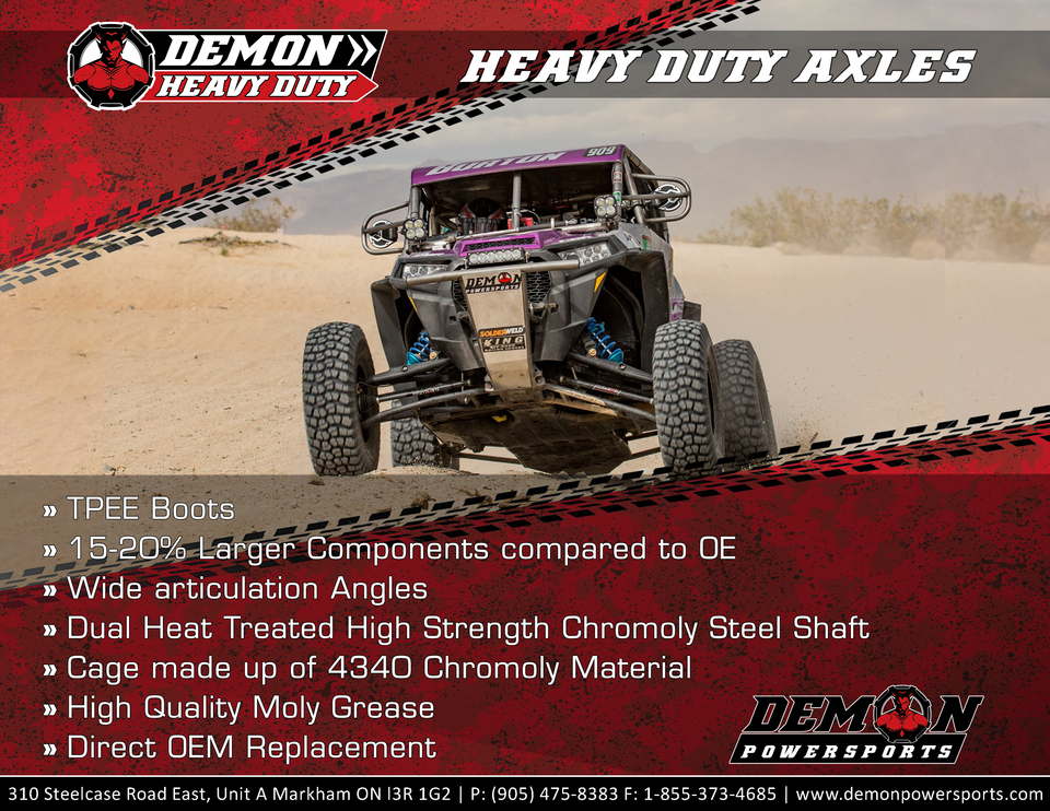 Axle - Complete - Heavy-Duty - Front Left/Right - Polaris