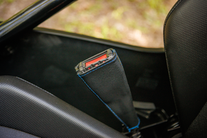 Seat Belt Covers - Black w/ Blue Stitching