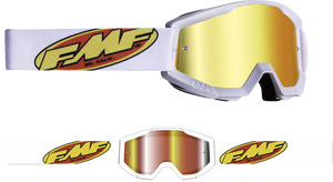 Youth PowerCore Goggles - Core - White - Red Mirror - Lutzka's Garage