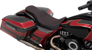 Predator 2-Up Seat - Double Diamond - Red Stitching - FL 08-22