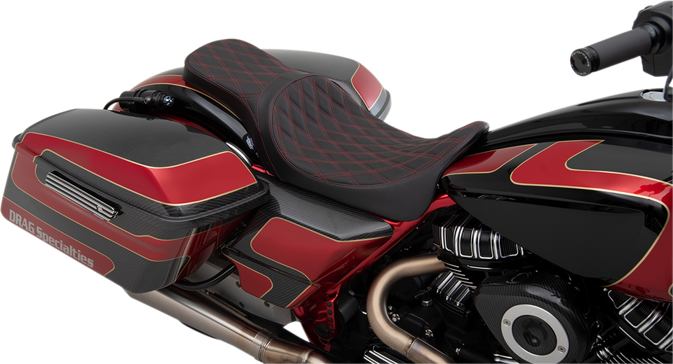 Predator 2-Up Seat - Double Diamond - Red Stitching - FL 08-22