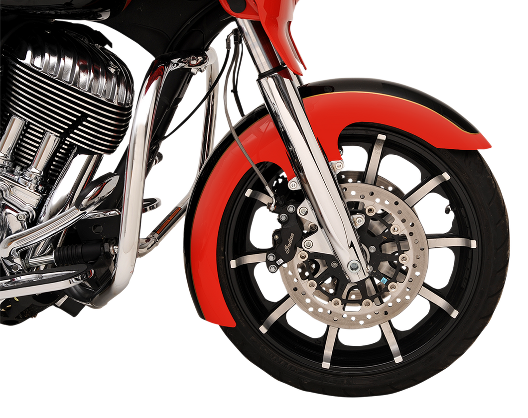 Slicer Front Fender - Black - Steel - 16