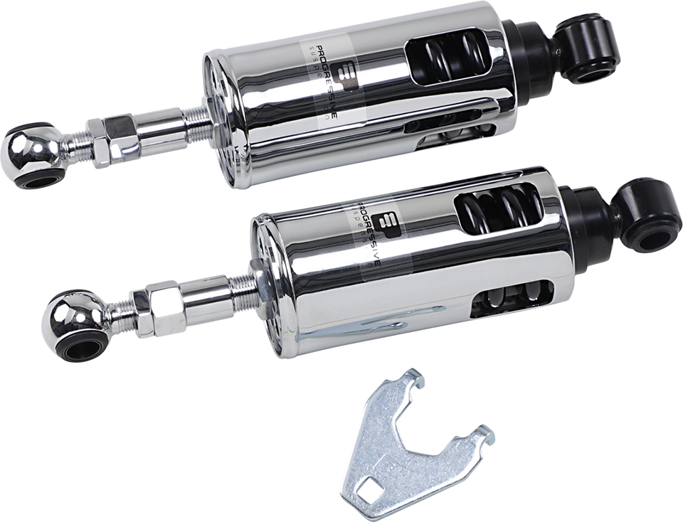 422 Series Adjustable Shocks - Chrome - Heavy-Duty - Lutzka's Garage