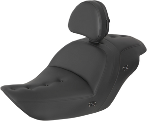 Heated Roadsofa™ Pillow Top Seat - With Backrest - Black - Lutzka's Garage