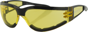 Shield II Sunglasses - Gloss Black - Yellow - Lutzka's Garage