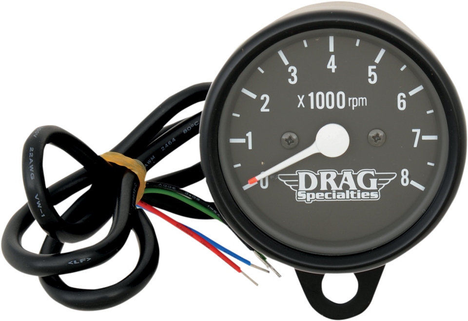 2.4" Mini Electronic 8000 RPM Tachometer - Black Housing - Black Face - Lutzka's Garage