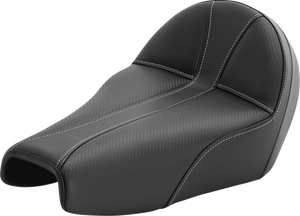 Dominator Seat - w/ Backrest - Black w/ Silver Stitching - XL 04-22