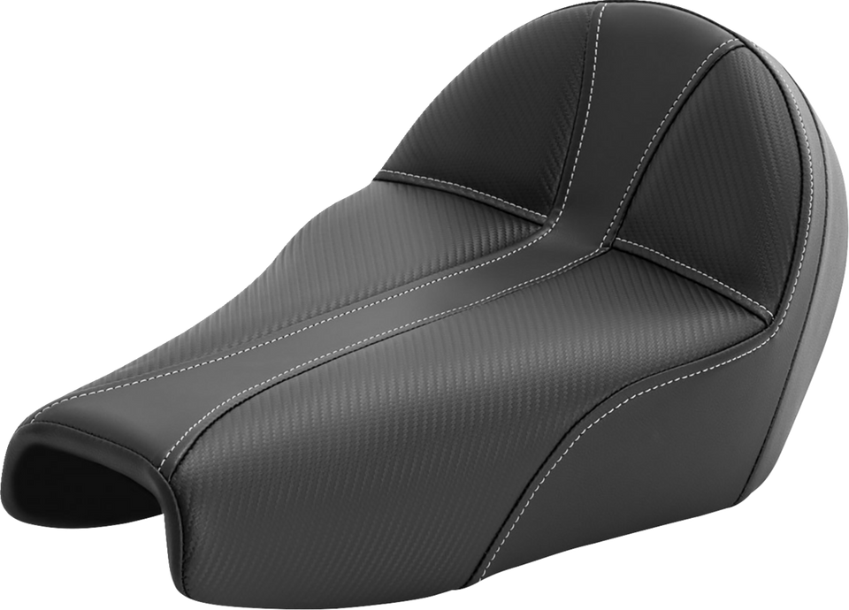 Dominator Seat - w/ Backrest - Black w/ Silver Stitching - XL 04-22