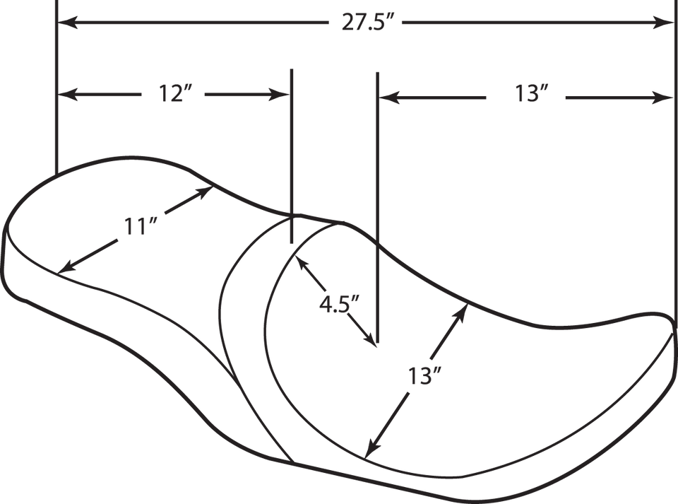 Low Touring Seat - Mild Stitched - Yaffe Tanks - FL 18-22