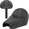 Dominator Seat - w/ Backrest - Black w/ Silver Stitching - XL 04-22