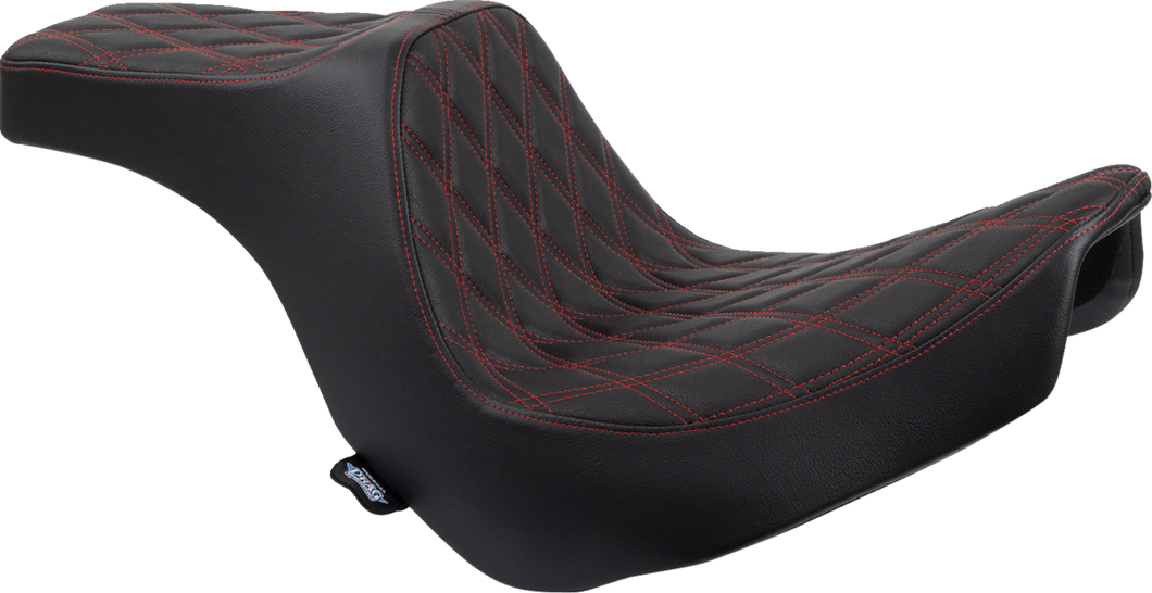 Predator III Seat - Double Diamond - Black w/ Red Stitching - FL/FX 18-22