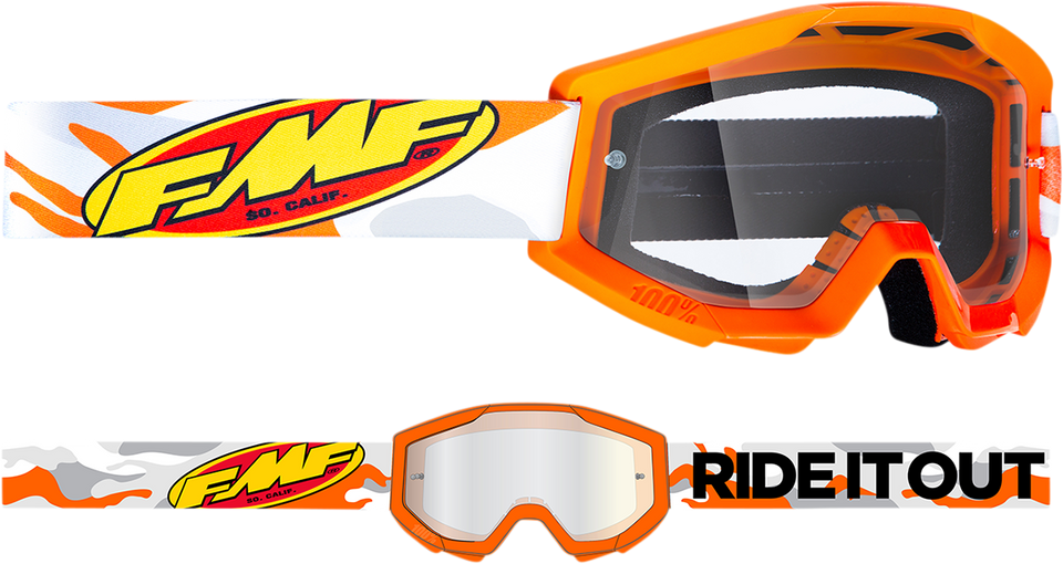 Youth PowerCore Goggles - Assault - Gray - Clear - Lutzka's Garage