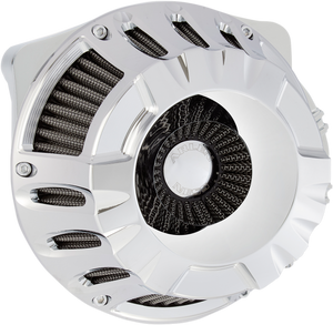 Deep-Cut Air Cleaner - Chrome - Big Twin - Lutzka's Garage