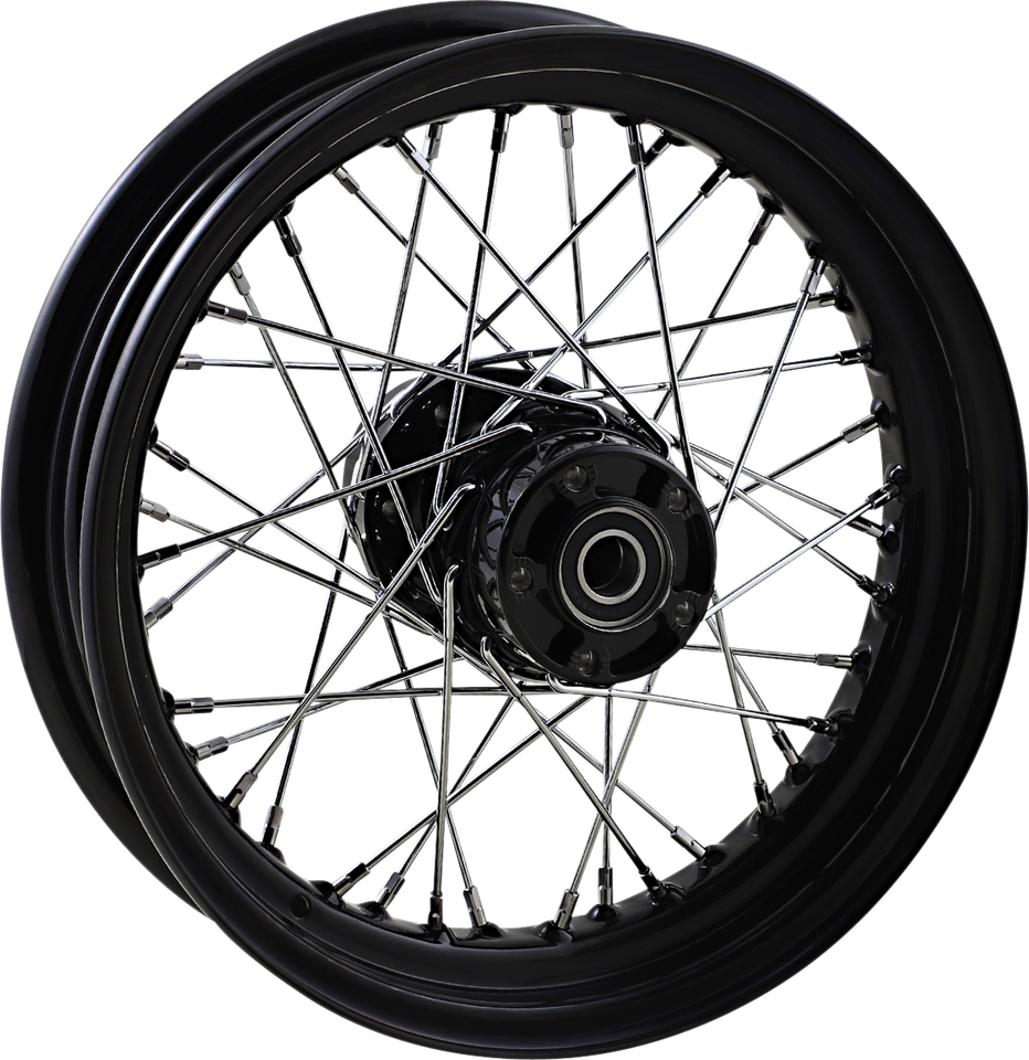 Wheel - Laced - 40 Spoke - Rear - Black - 16x3 - 08+ XL - Lutzka's Garage